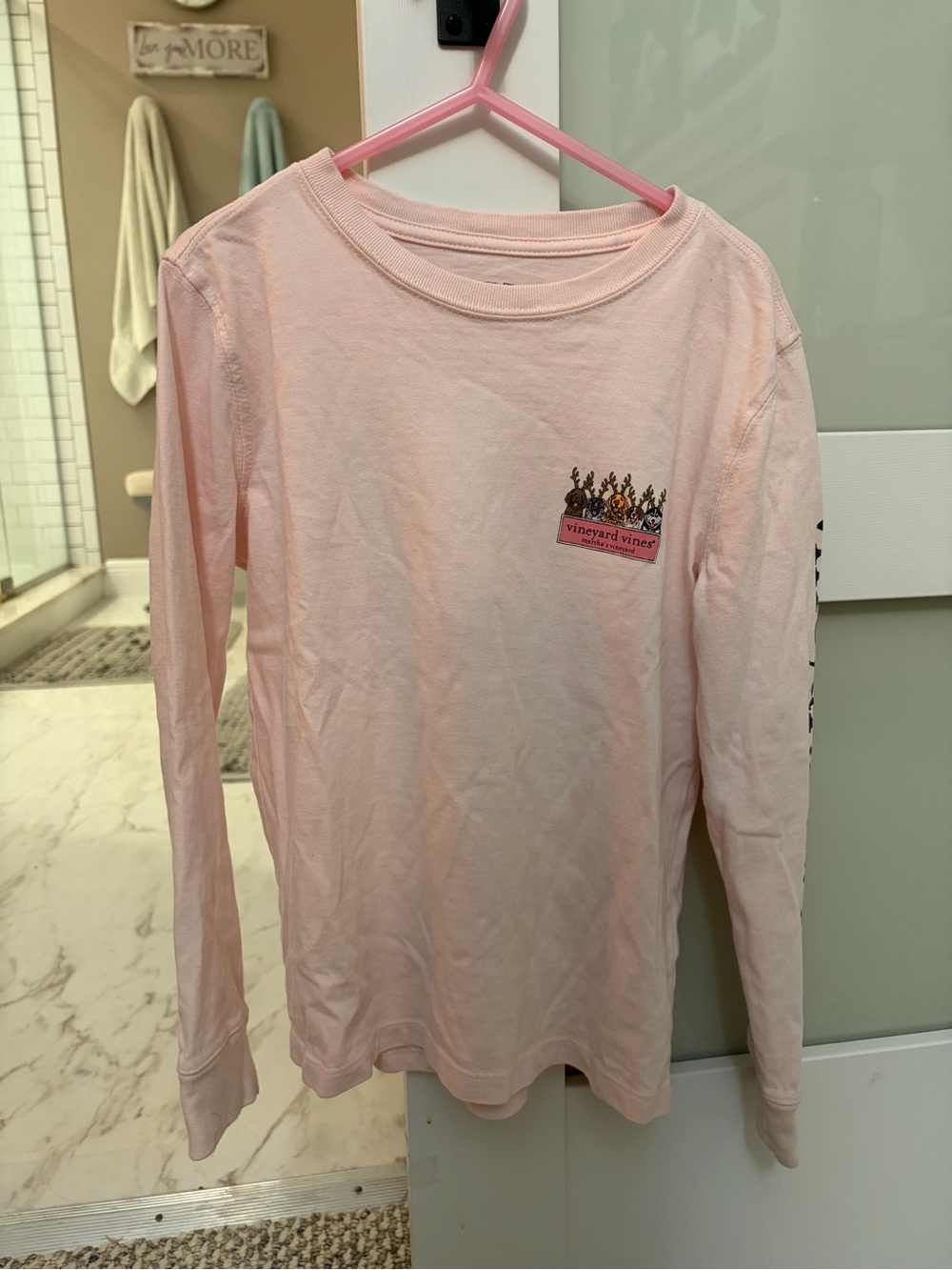 Vineyard Vines Light Pink Long-Sleeve Graphic Tee for Kids